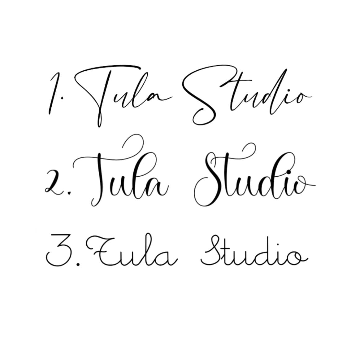 opciones letras tula studio