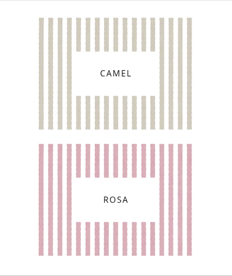 opciones de colores camel y rosa