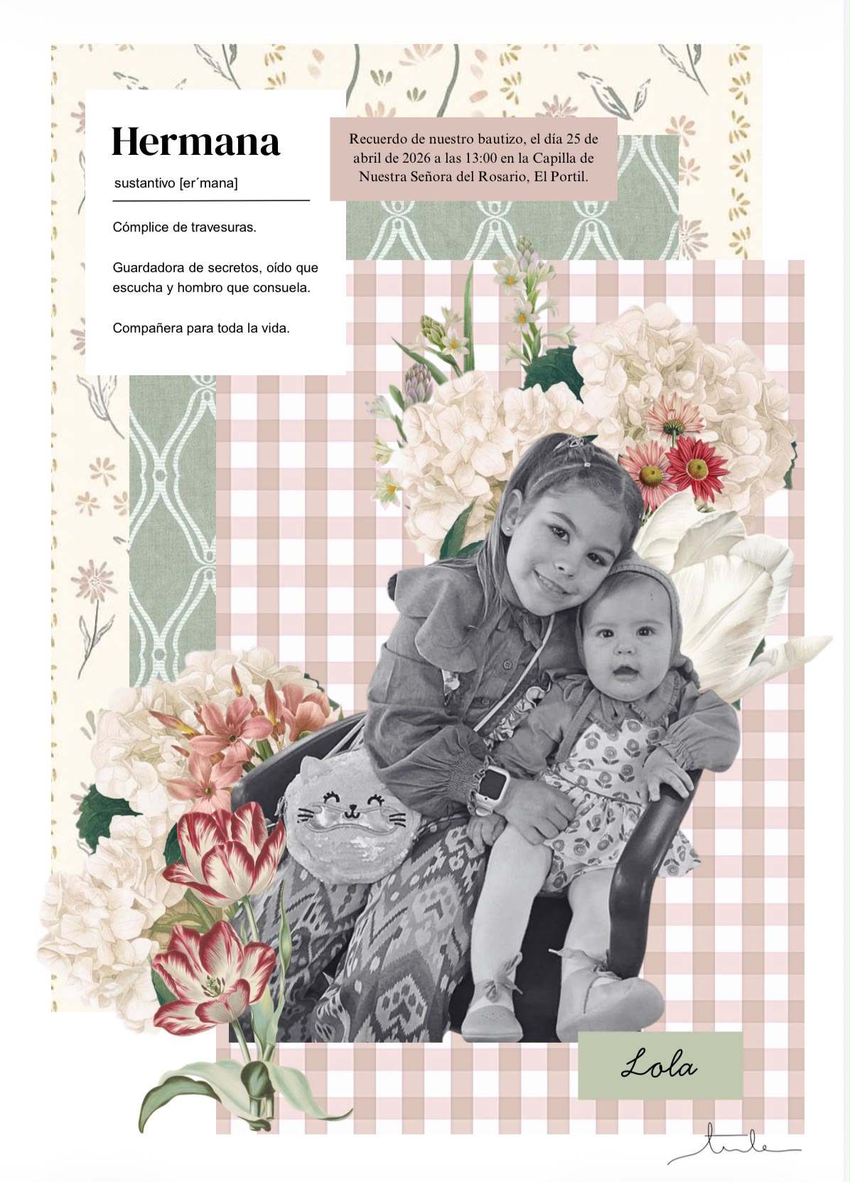 collage personalizado significado hermana