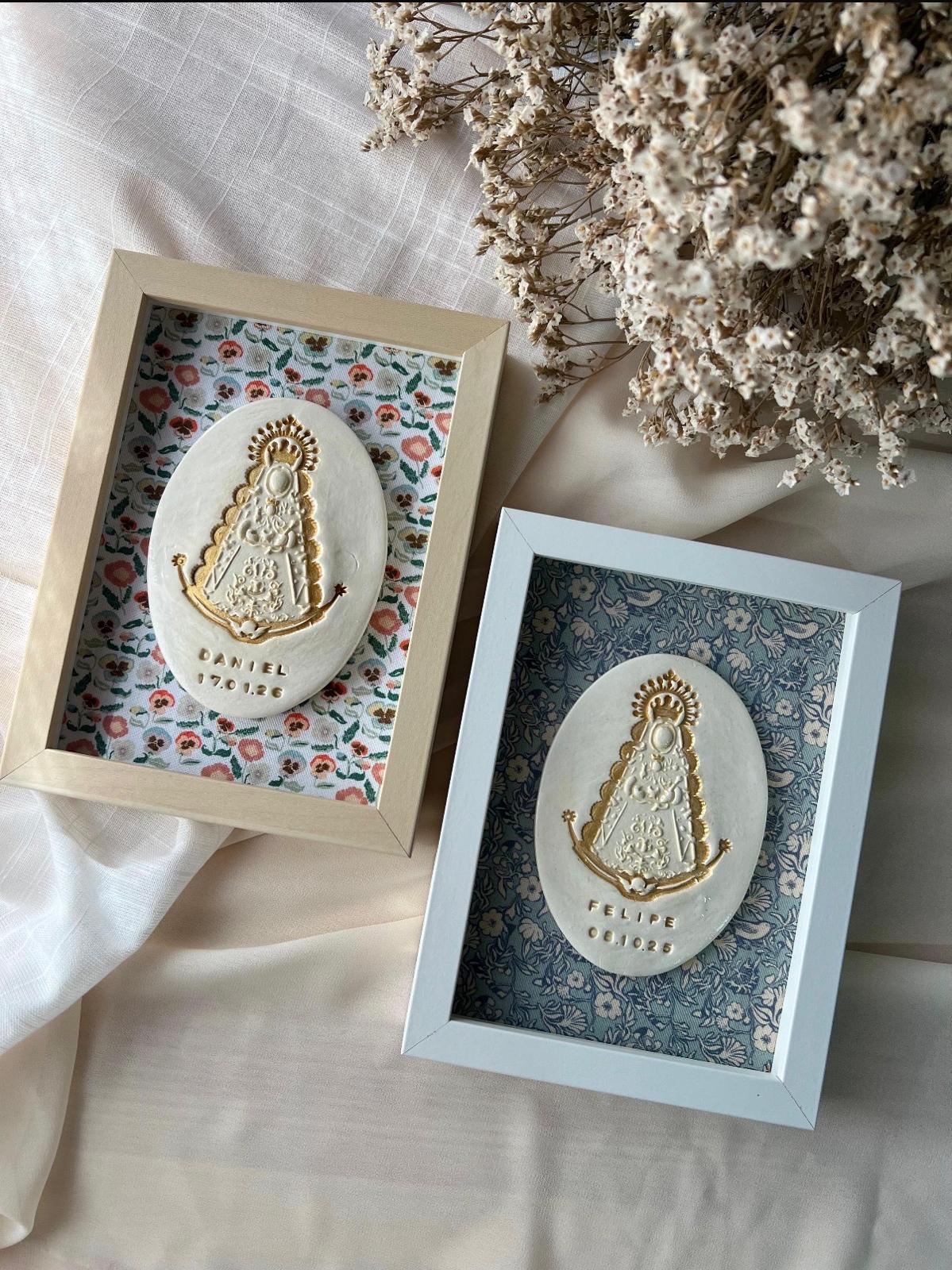 cuadros virgen rocio con nombre y fecha nacimiento