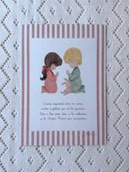 niños rezando ilustracion para decorar con oracion