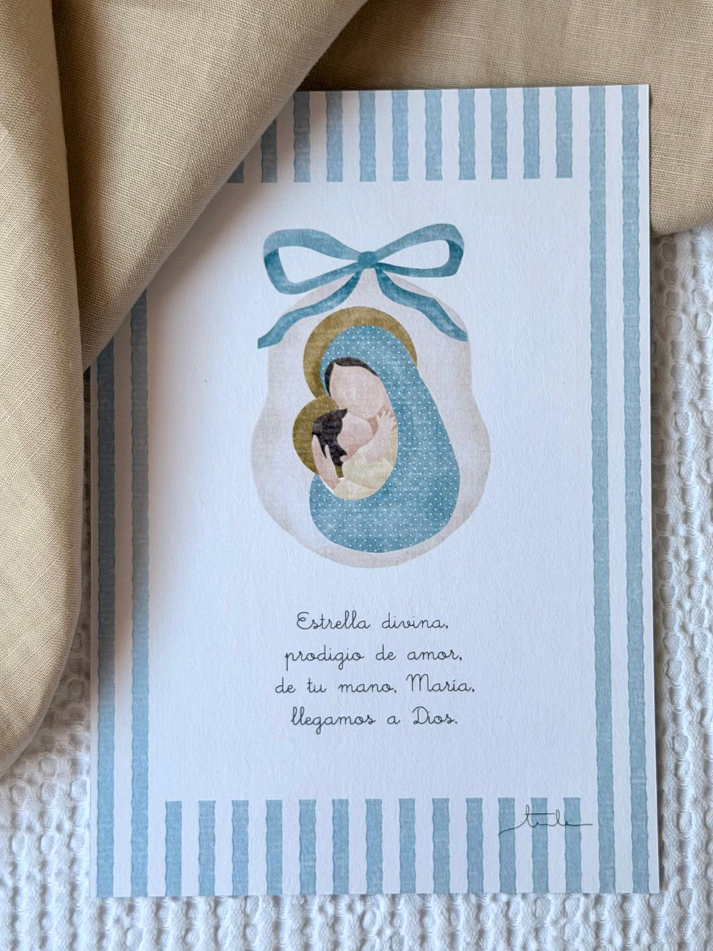 ilustracion virgen niña infantil