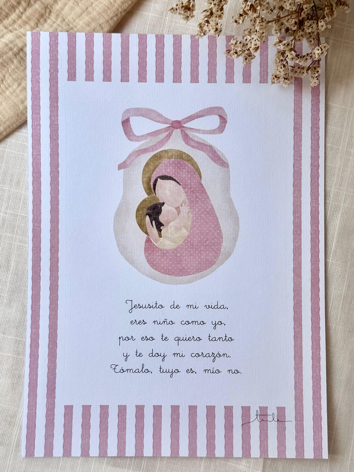 virgen niña recien nacida